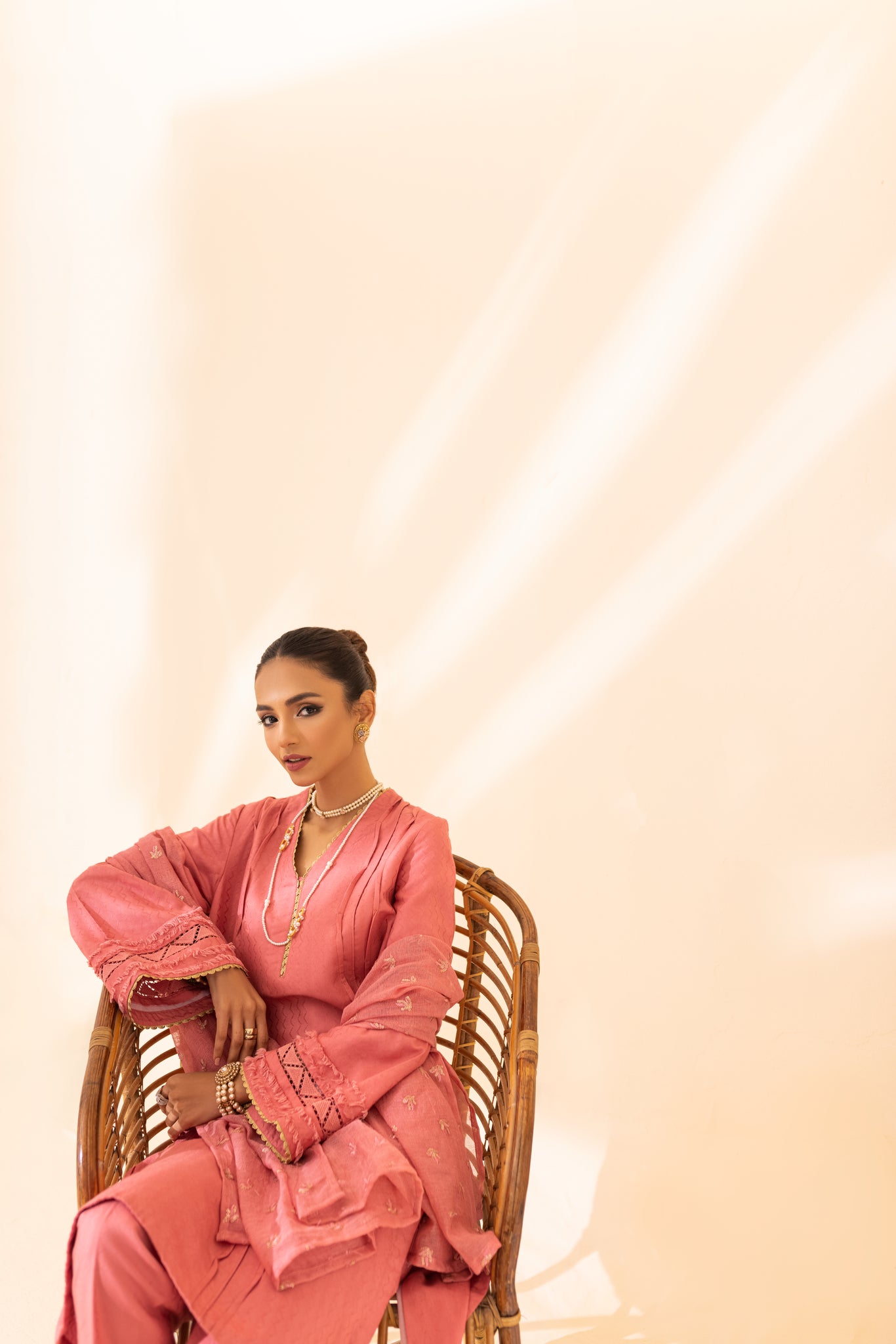 Dusty Rose - Stitched 3 piece