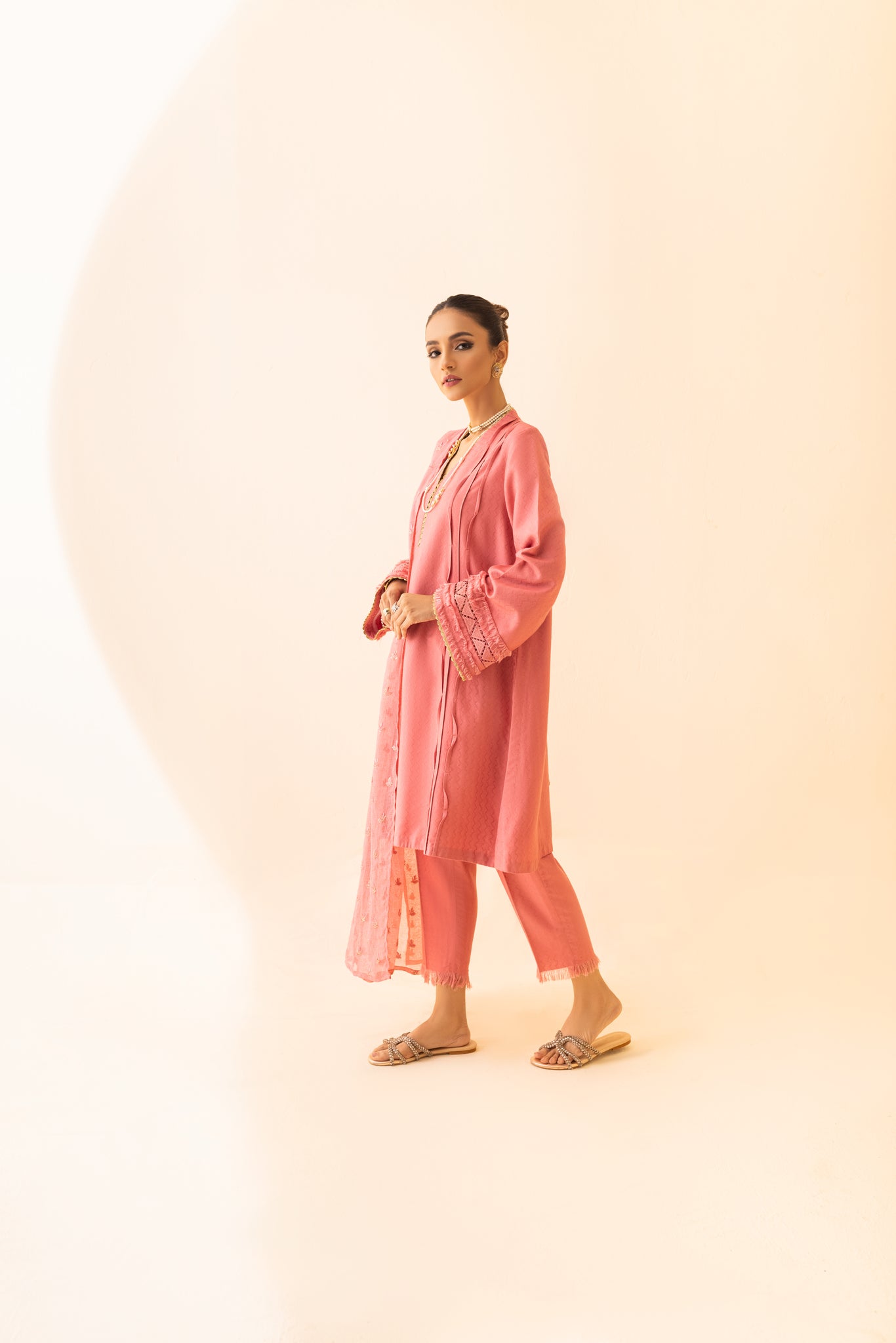 Dusty Rose - Stitched 3 piece