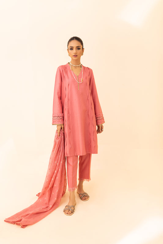 Dusty Rose - Stitched 3 piece